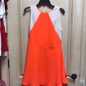 Sugar Lips orange fit and flare dress